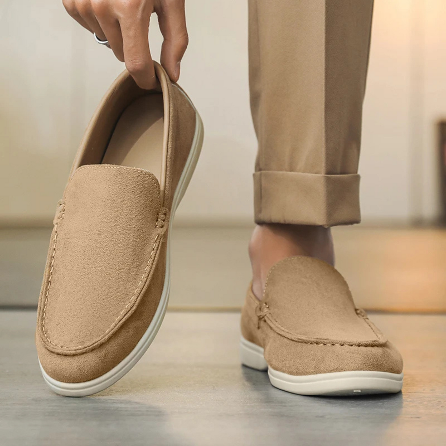 Mocasines de ante Slip On