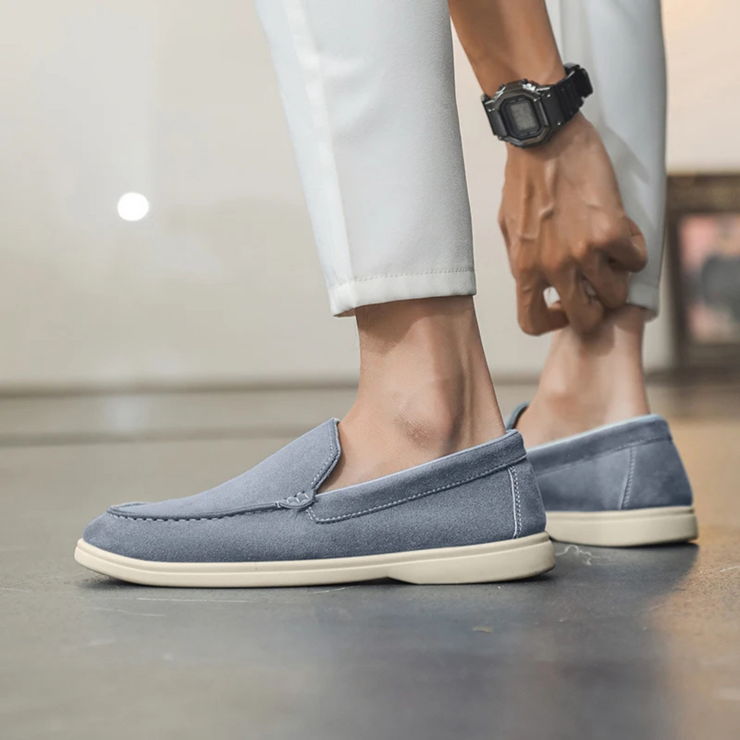 Mocasines de ante Slip On
