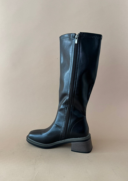 Belinda - Bota de caña alta de cremallera lateral