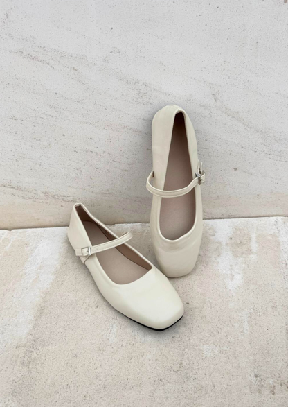 Noa - Bailarina de punta cuadrada con tira en el empeine