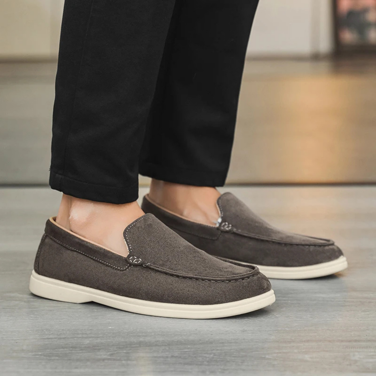 Mocasines de ante Slip On