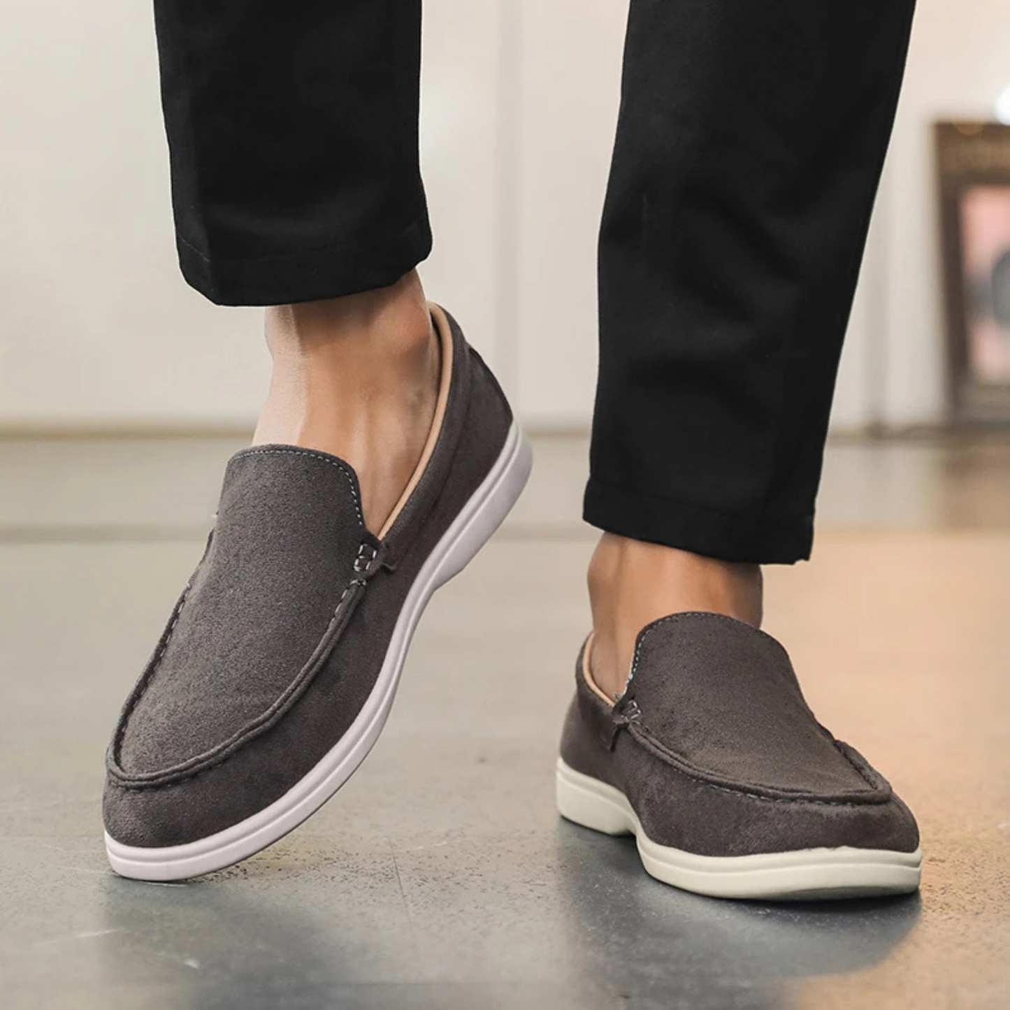 Mocasines de ante Slip On